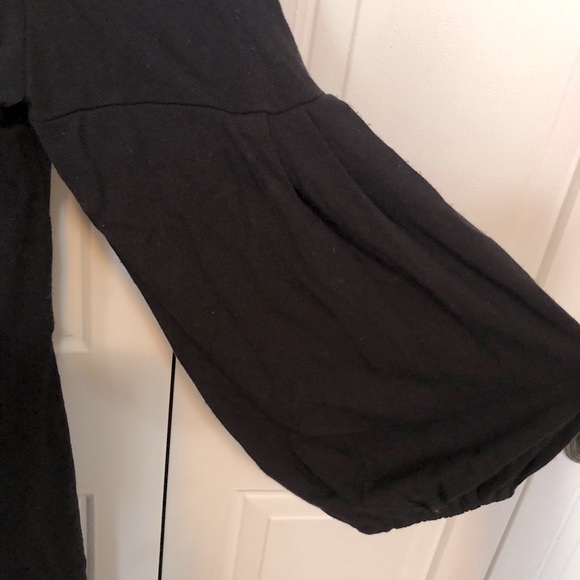 Flower Appliqué Babydoll Open Front Top - Picture 4 of 5